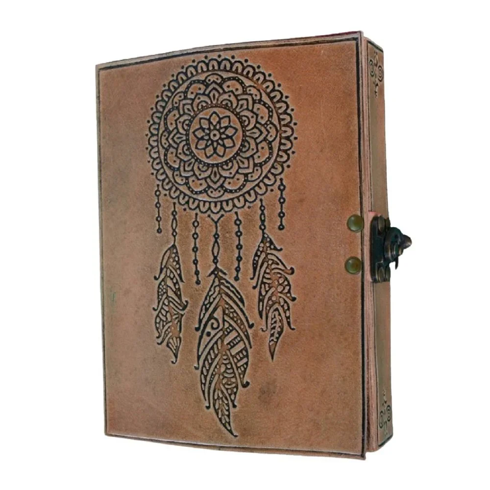 Write with Ease and Elegance Vintage Dream Catcher Leather Journal